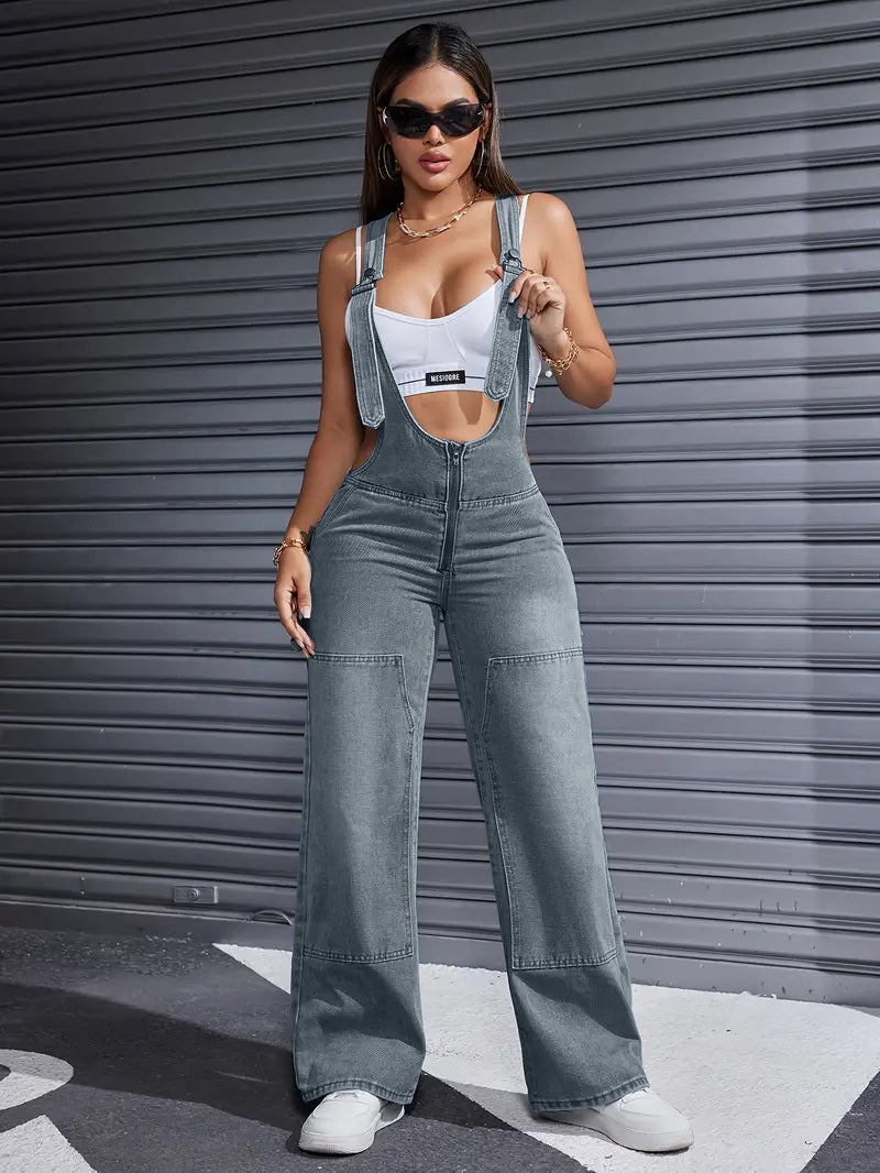 Belezaa™ | Trendig Denim Jumpsuit