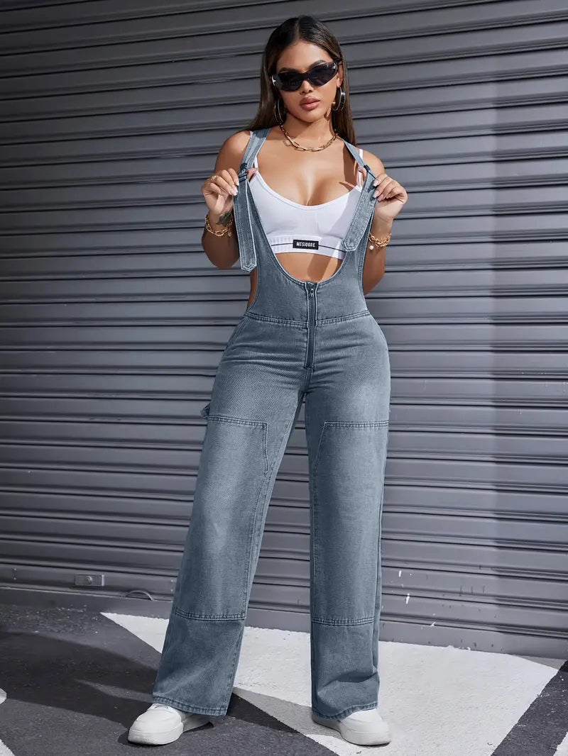 Belezaa™ | Trendig Denim Jumpsuit