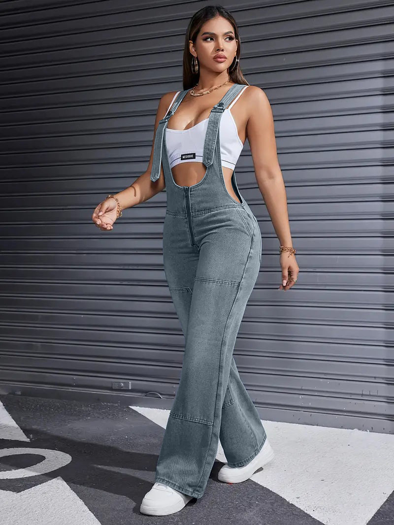 Belezaa™ | Trendig Denim Jumpsuit