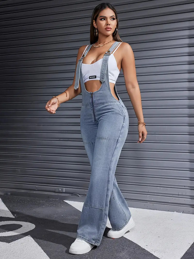 Belezaa™ | Trendig Denim Jumpsuit